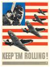 LEO LIONNI (1910-1999). KEEP 'EM ROLLING! Group of 4 posters. 1941. Each approximately 40x29 inches, 102x75 cm. U.S. Government Printi